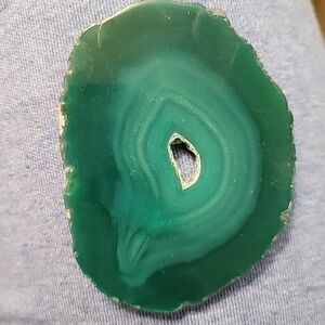 Green Agate Crystal Slab